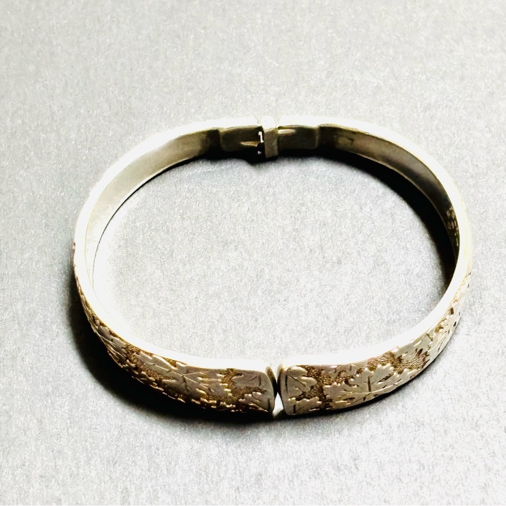 Artesian Sterling Silver Hinged Fork Bracelet Handmade 46 grams - Picture 6 of 7